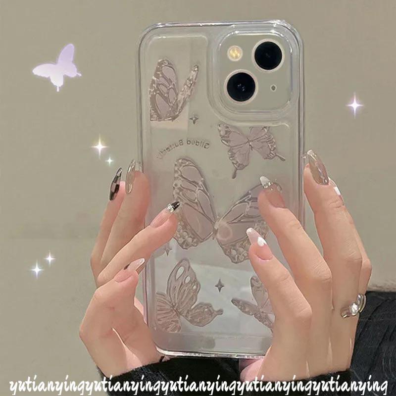 Fantasy Butterfly Case Transparan Motif Angel Eyes Untuk IPhone 6 6s 7 8 Plus 7Plus 8Plus 13 11 12 Pro MAX XR X XS MAX