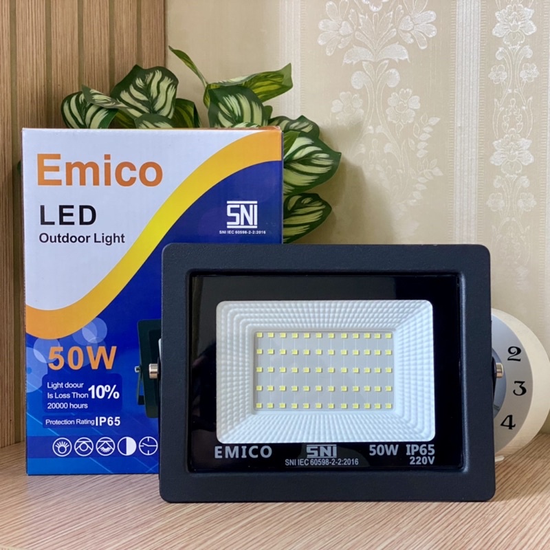 Lampu Sorot 50 Watt Emico Lampu Tembak Led Flood Light IP65