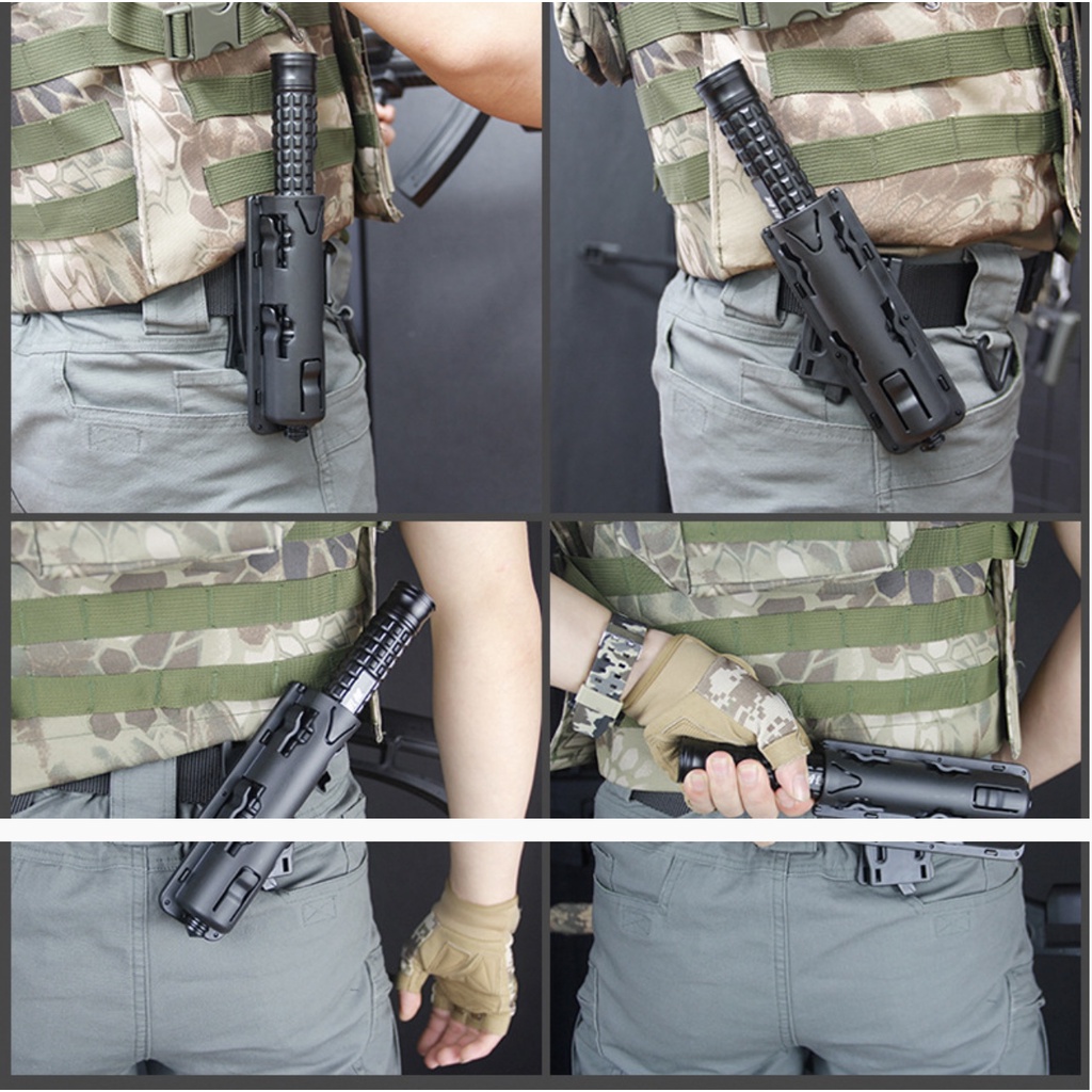 ORIGINAL TACTICAL SARUNG BATON 511 TONGKAT PELINDUNG DIRI BAHAN ABS TEBAL BISA PUTAR 360 DERAJAT