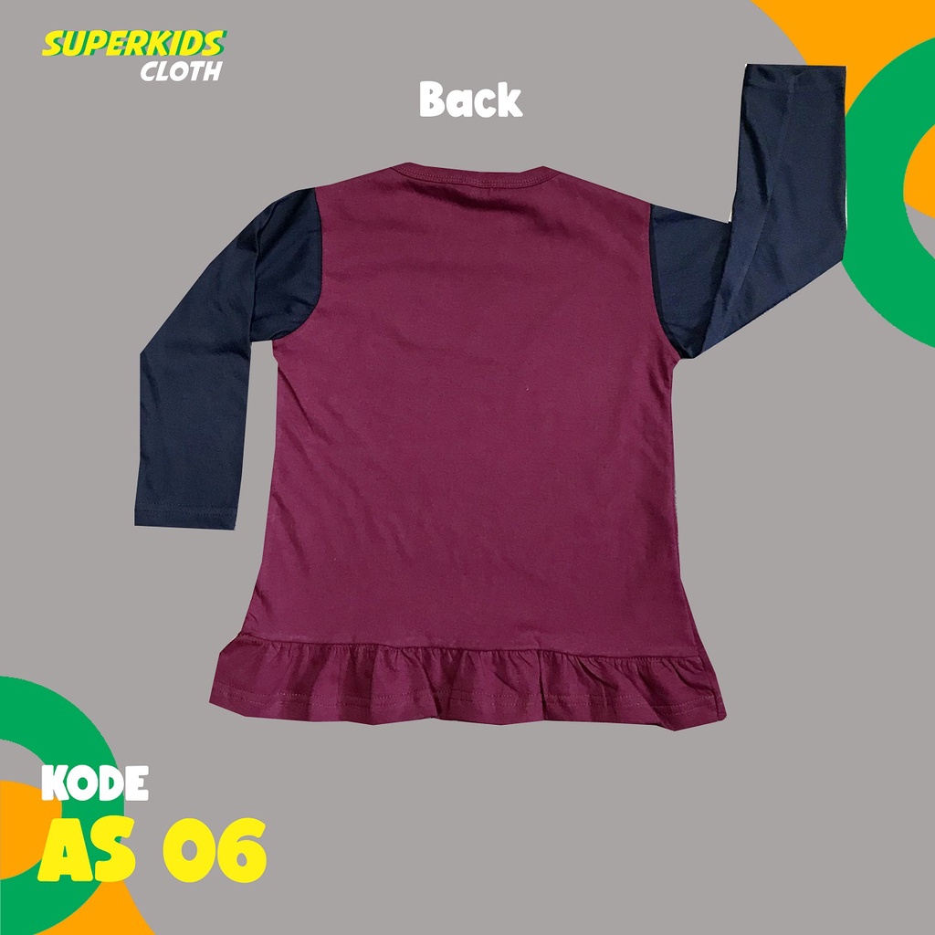 BAJU ANAK PEREMPUAN / KAOS ANAK PEREMPUAN / PAKAIAN ANAK CEWEK KAOS ANAK PEREMPUAN LENGAN PANJANG RAJIN MENGAJI ECER GROSIR SUPERKIDS CLOTH 1 - 11 TAHUN