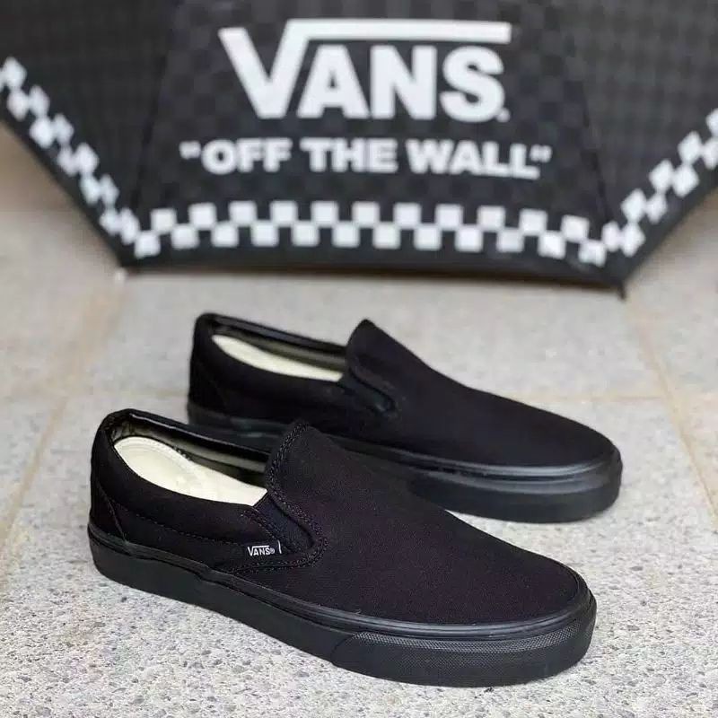 Sepatu Vans Hitam Tanpa Tali Casual Pria dan Wanita Termurah dan Terbaru- Raw's Shop