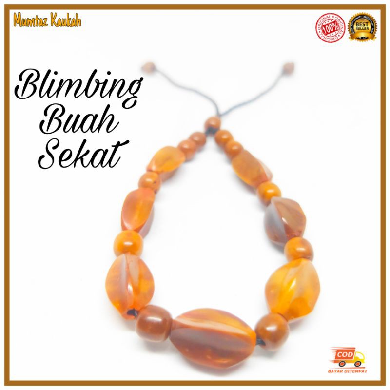 Gelang kokka koka blimbing buah sekat / gelang kaukah kaokah coklat kauka kaoka original kokah