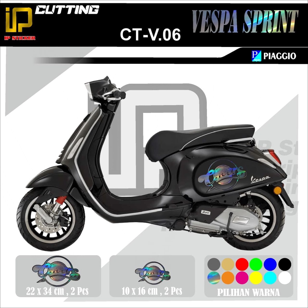 VESPA SPRINT sticker cutting VESPA SPRINT motor PIAGGIO motor sticker variasi Racing.CT-V.06(cod)