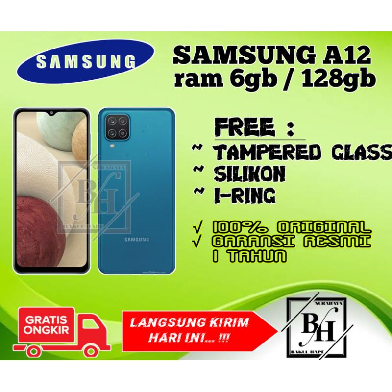 SAMSUNG A12 RAM 6GB GARANSI RESMI 1 TAHUN