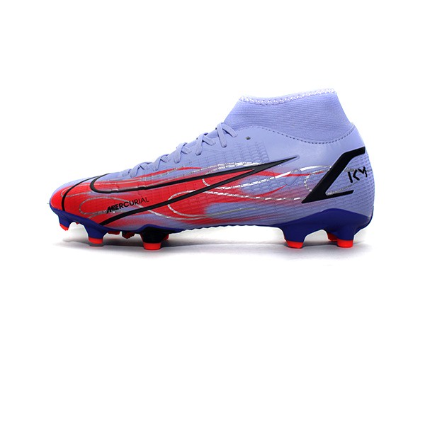 SEPATU BOLA NIKE SUPERFLY 8 ACADEMY KM FG MG LIGHT THISTLE METALLIC SILVER
