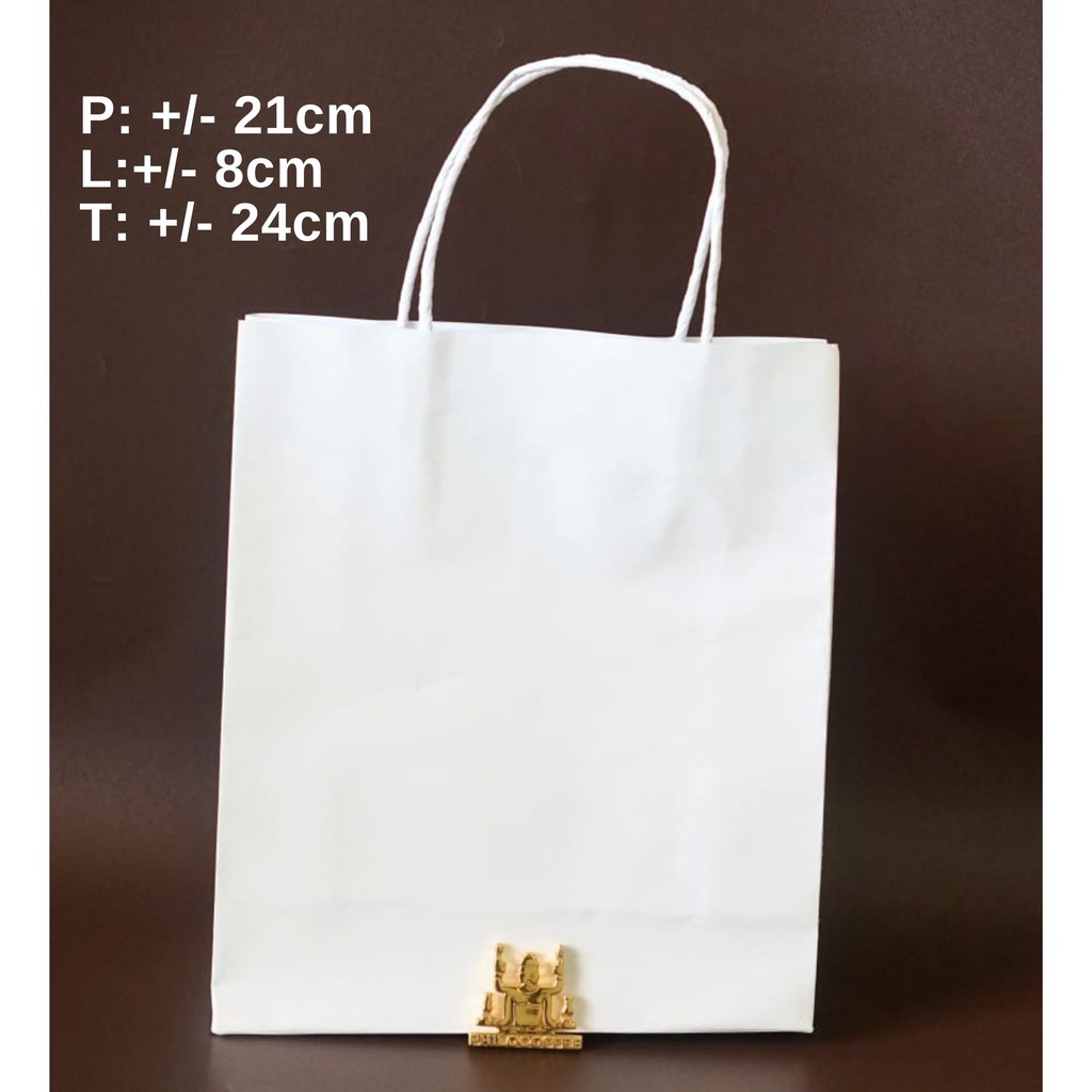 

Paper Shopping Bag 24x21+8cm | Tas Belanja Polos Totebag Kertas