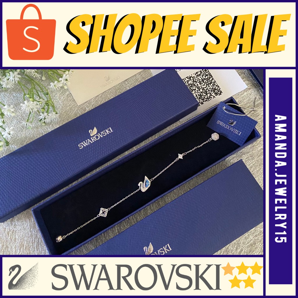 Gelang Swarovski Model Dazzling Swan (BLUE)