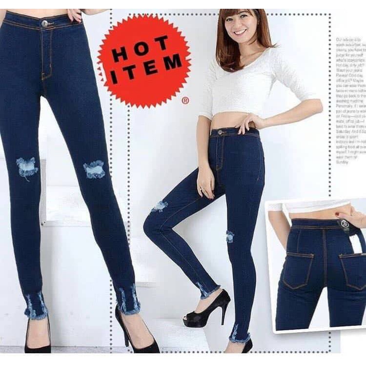 Celana Panjang Wanita Higt Waist Sobek Terbaru / Jeans Hw Sobek Terbaru / Jins Sobek Kekinian / Jeans Sobek Hitam Navy Light Blue / Celana Panjang Wanita Dewasa Model Sobek Terbaru Masakini / Jeans Murah Berkualitas Terbaru Masakini