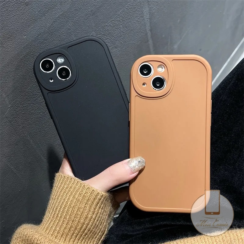 Soft Case Silikon TPU Warna Polos Untuk iPhone 7Plus 11 12 13 Pro Max XR X XS Max 7 8 Plus SE
