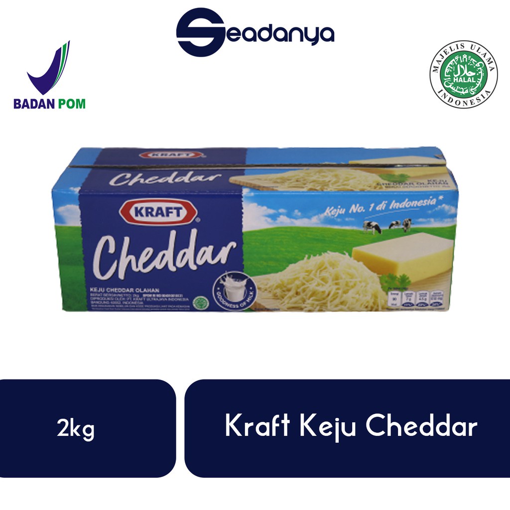 

Kraft Keju Cheddar 2kg Halal MUI BPOM