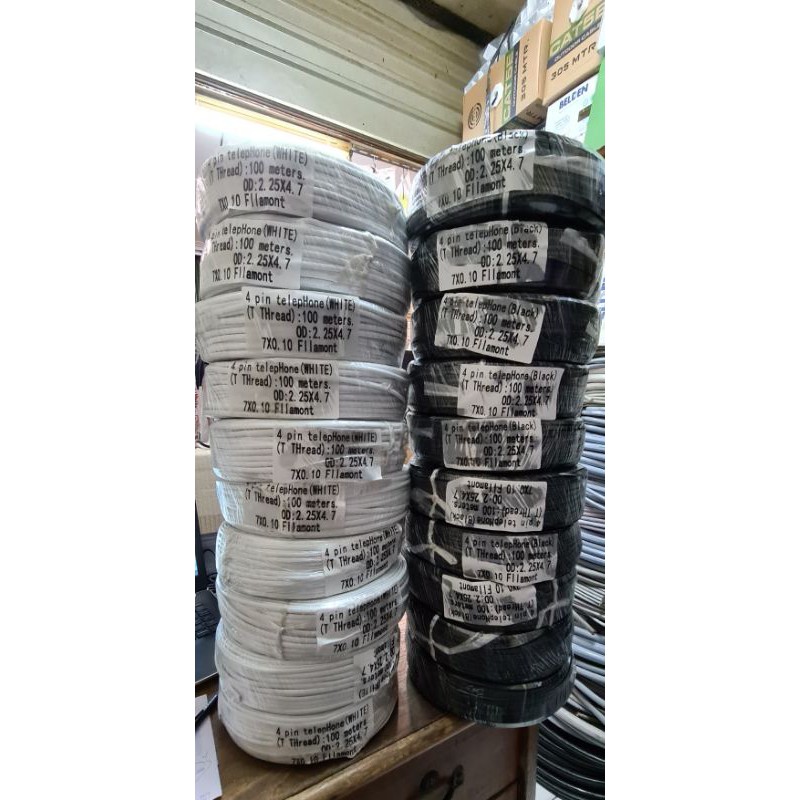 HARGA MURAH KABEL ROSET TLP / CABLE LINE 100m + PIN RJ11 KIRI KANAN