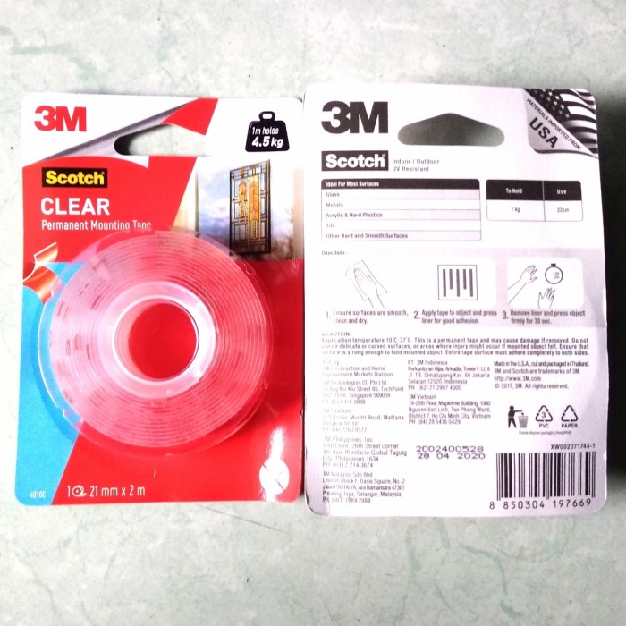 

Aman Dobel Tape Mounting Permanent Clear 3M 21Mm X 2Meter Murah