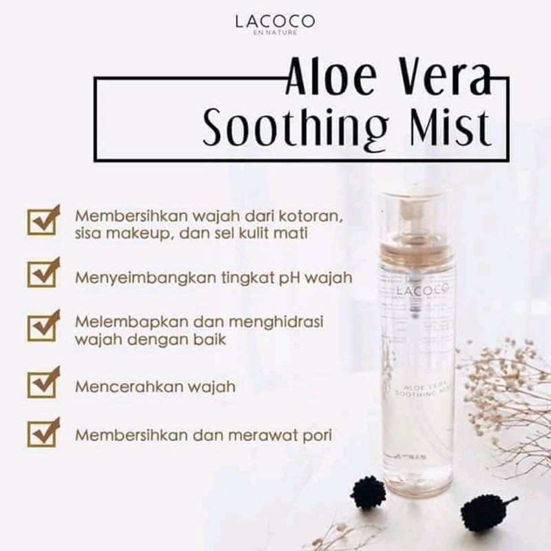 Lacoco Aloevera Shooting Mist AVMIST Pencerah dan Penyegar Wajah Aman BPOM