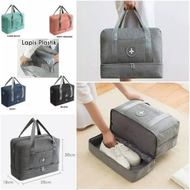 3 Layer Travel Bag/ Tas travel gym import 3 sekat multi fungsi