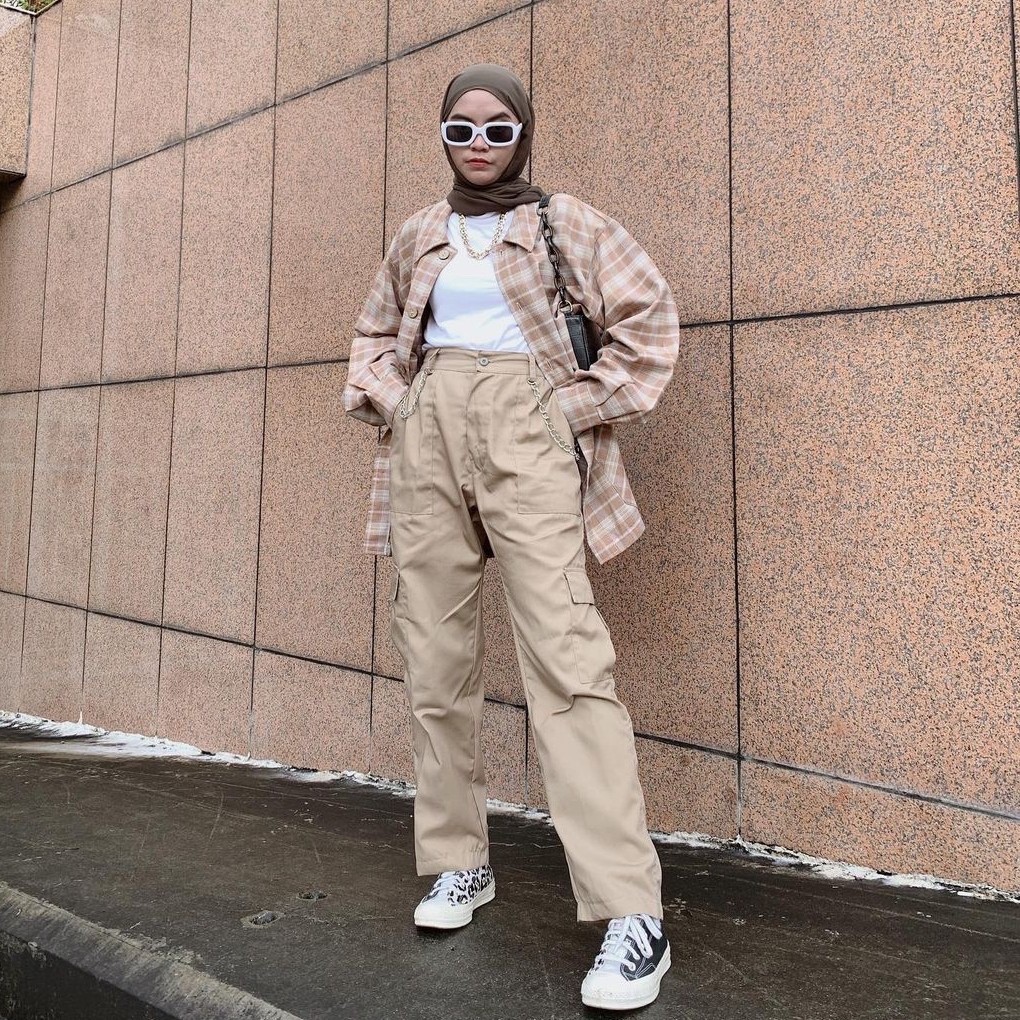 Clowny Cargo Baggy Pants American Drill / Cargo wanita