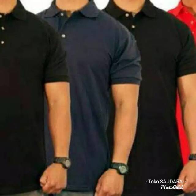 Kaos kerah pendek unisex (pria/wanita)