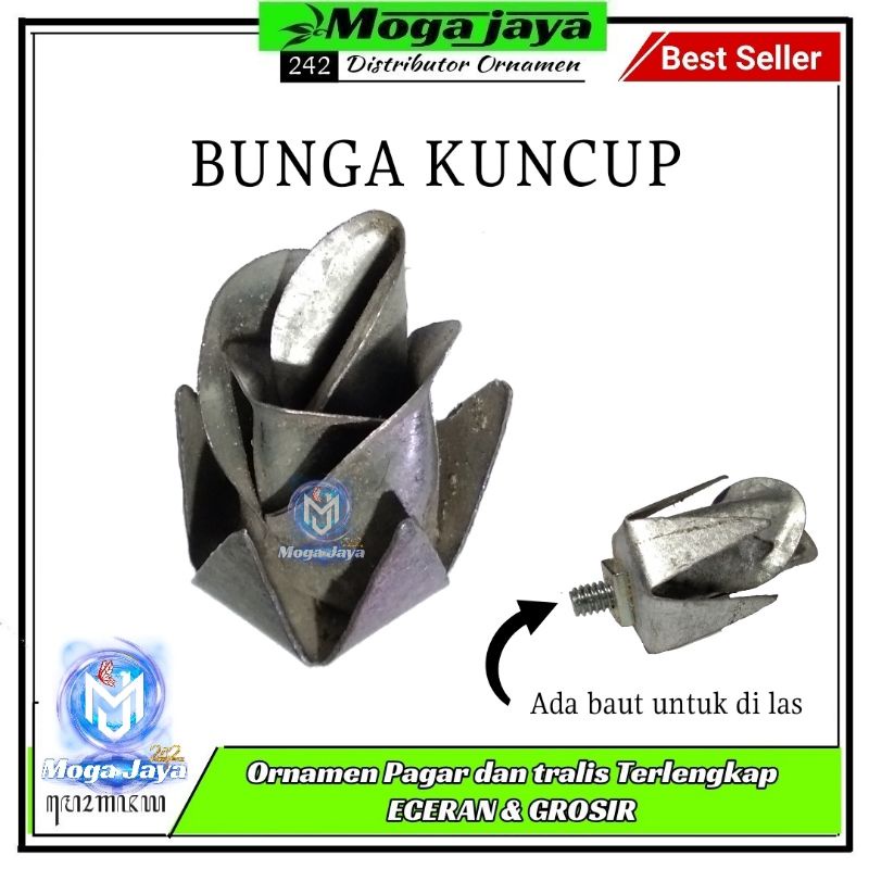 bunga mawar besi ornamen tralis