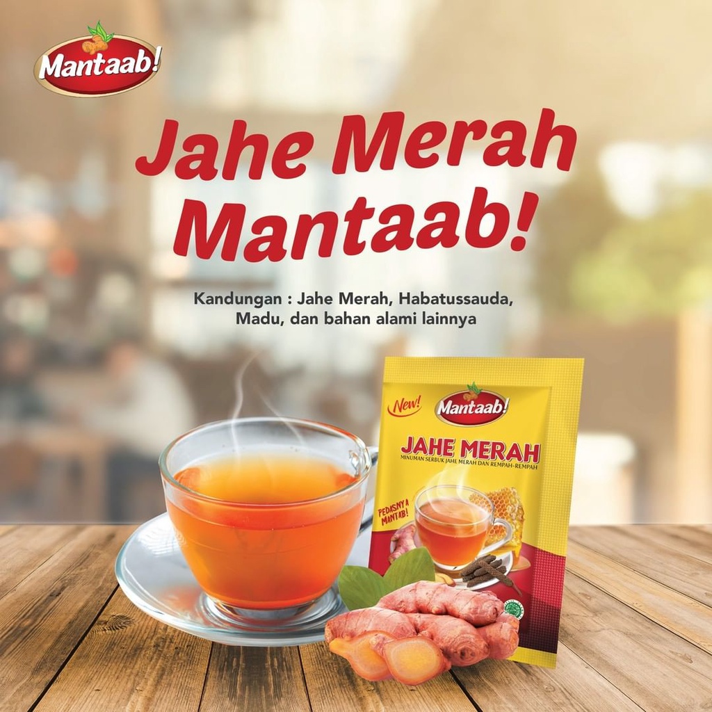 

Jahe Merah Mantab - Minuman Jahe Serbuk Jahe Merah - Mantaab Jahe Merah 1Pcs