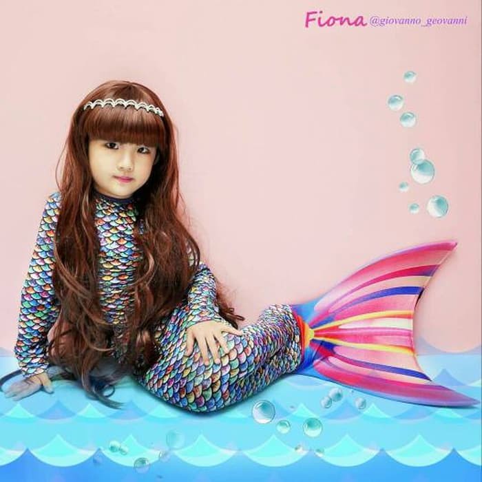 Baju Anak Baju Renang Mermaid Anak Size L Lengan Panjang Kostum Anak