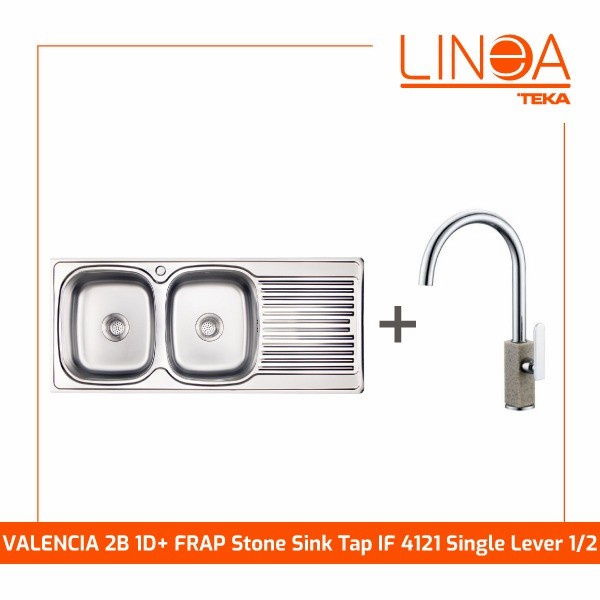 Kitchen Sink Top mount Linea By Teka Valencia 2B 1D Panjang 116cm