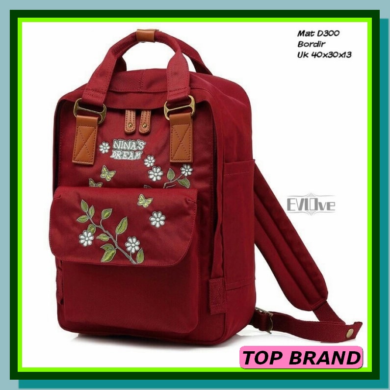 Ransel Wanita Emory Milley 06Emo3268 Set 3In1 Original Brand Girl CS404 Korean Backpack Flowery Tas