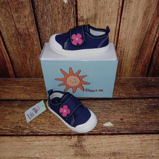 SEPATU SNEAKERS ANAK PEREMPUAN (Little M) NAVY - OJG35N | SEPATU BAYI MURAH | FASHION BAYI | ORI