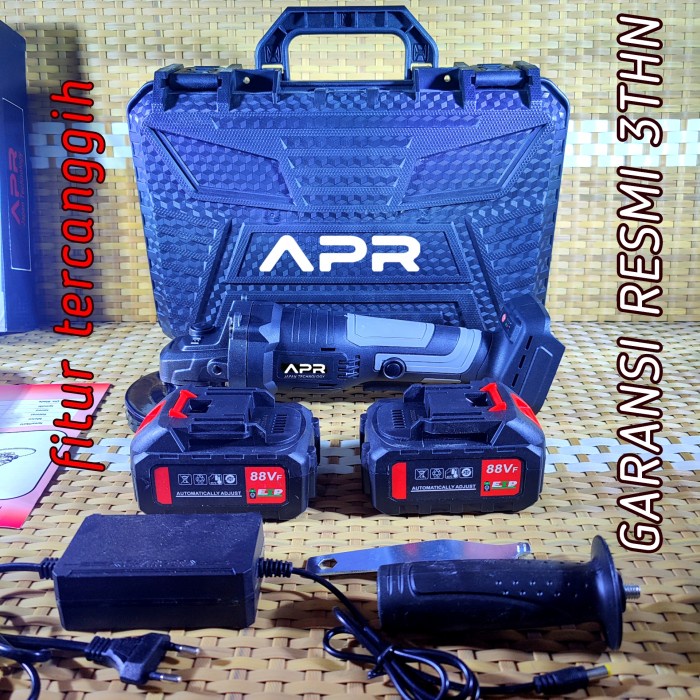Mesin Gerinda Baterai Cordless angle Grinder uchiha uciha fullset