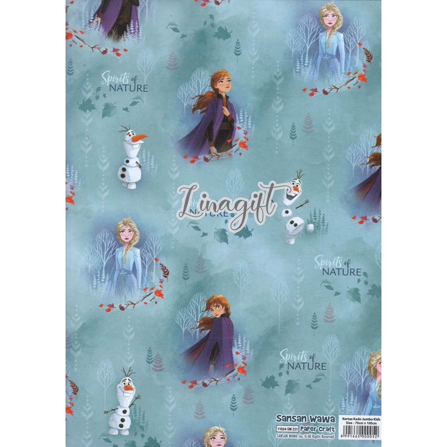 ( 5 Lembar ) JUMBO PRINCESS SANWA - KERTAS KADO - GIFT WRAP PAPER SANSAN WAWA ISTANA PUTRI RUMAH CASTLE CLOUD WHITE / PINK / BLUE / FUSHIA / FROZEN ELSA ANNA / DISNEY PRINCESS CINDERELLA SNOW WHITE