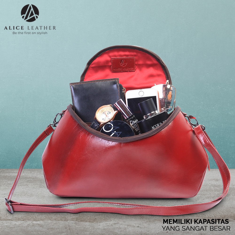 ALICE - Tas Wanita Selempang Fashion Multifungsi Kulit Sapi Asli Kode : AL01