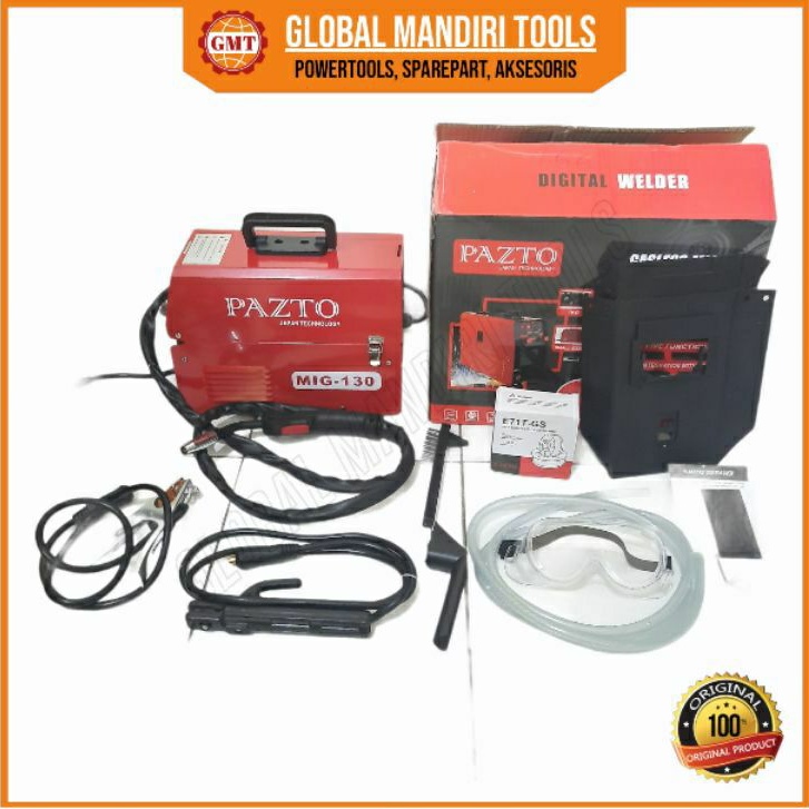 Mesin Las MIG 130 A CO2 TANPA GAS PAZTO Welding MIGi 130 Gasless JAPAN Teknologi