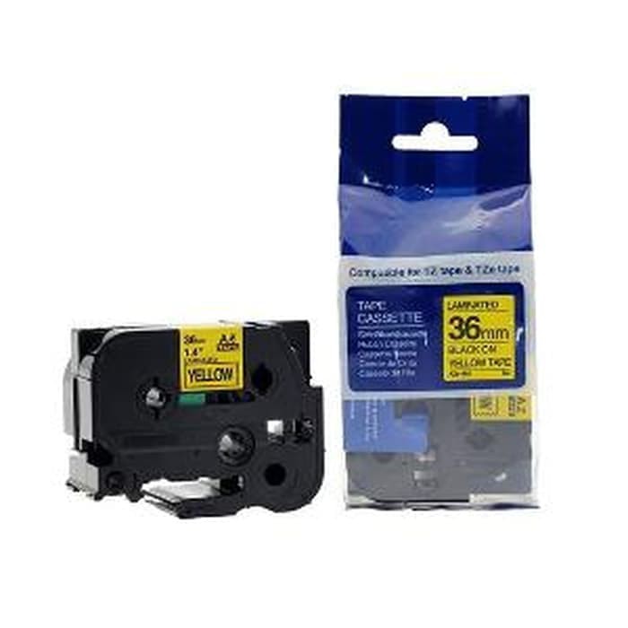 

AZe-661 36mm Black On Yellow Compatible Tape For Brother P-Touch
