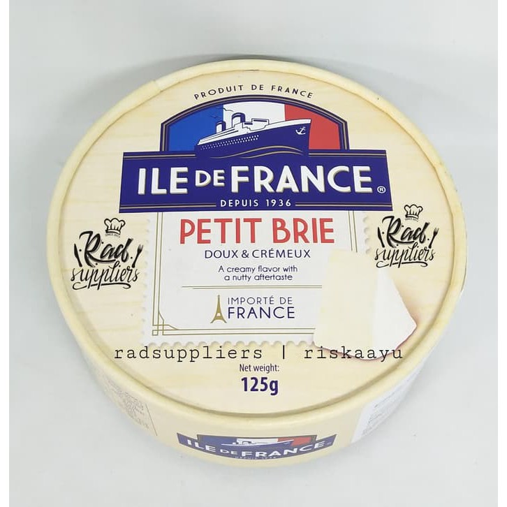 Ile De France Brie Cheese 125gram Best France Soft Cheese Brie Shopee Indonesia