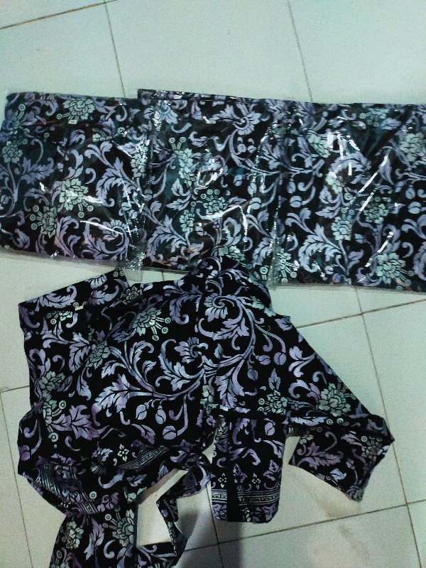 Couple Batik Bakung Mutiara Ar10 Ready Size M-xxxxl, Sedia Anak Cwek Dan Cwok