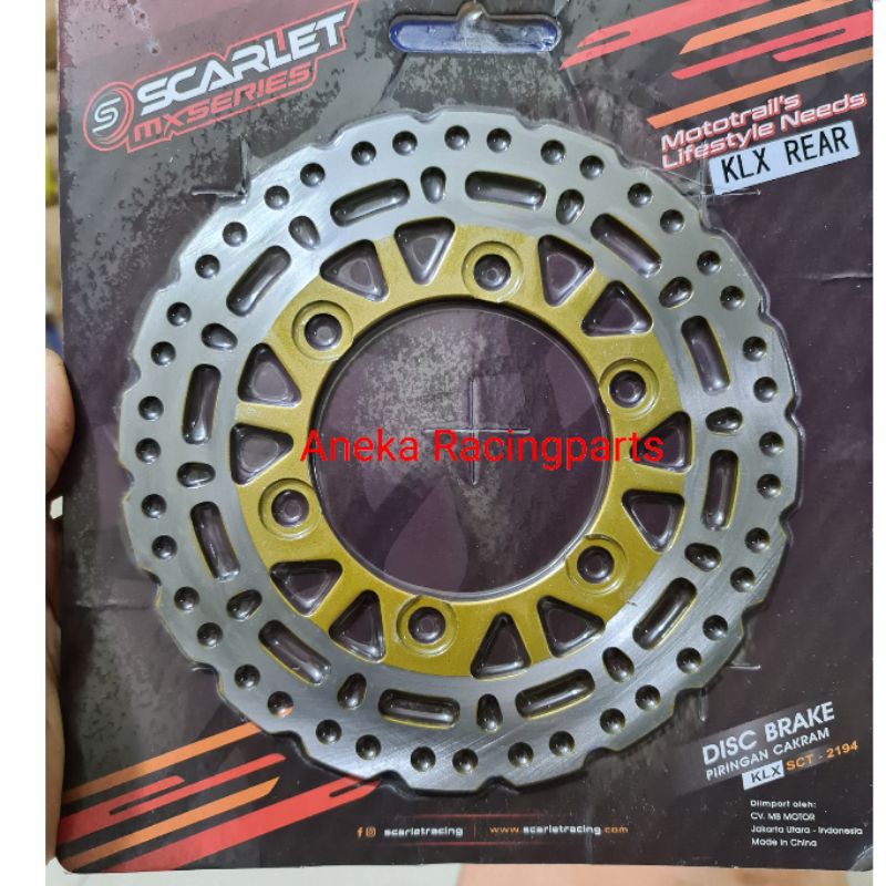 piringan cakram belakang klx 150 scarlet racing / disk belakang klx 150