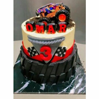 

Kue Ulang Tahun Tart Cake tema Truck Monster hotwheels truck