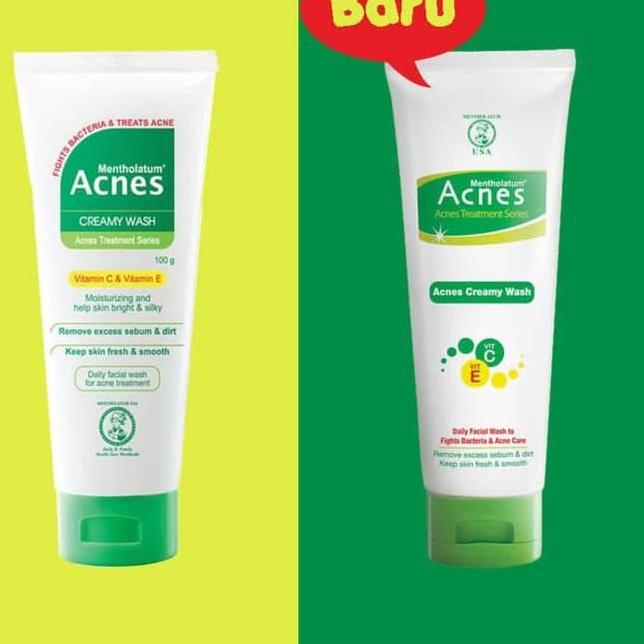Lagi ready ACNES Creamy Wash 50g / 100g / free bundling Sealing Jell NAY5