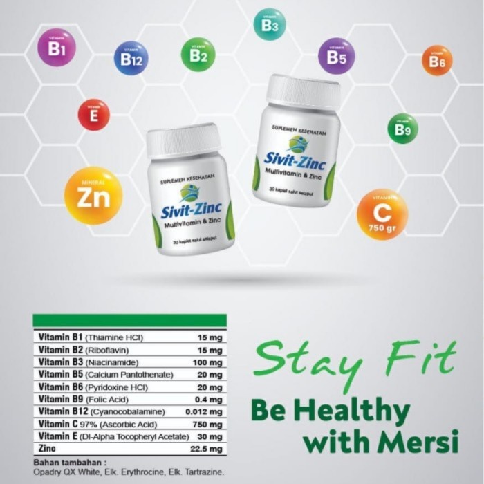 SIVIT-ZINC MULTIVITAMIN ISI 30 KAPLET