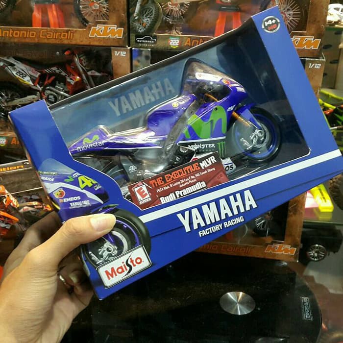 Diecast Ducati - Diecast New Ray Vespa - Diecast Motogp Diecast Moto Gp Valentino Rossi Skala 1:10