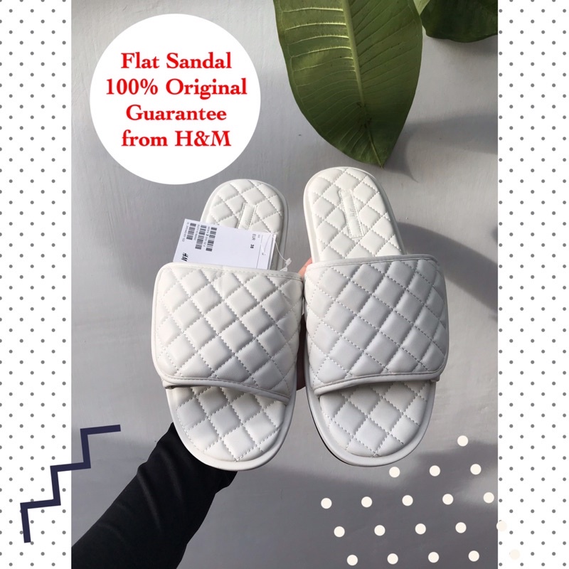 Clearance SALE  READY | 100% Ori Slippers Sandal Selop Putih Wanita H&M HnM Original