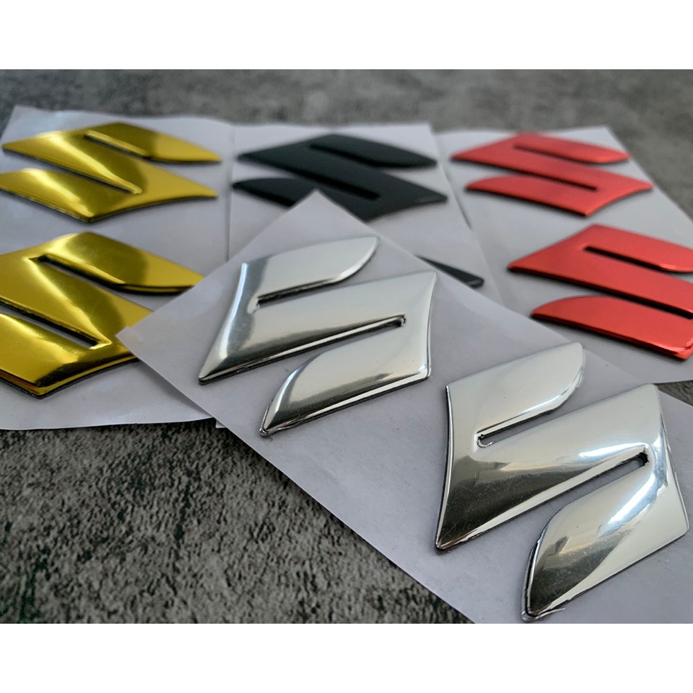 Stiker Emblem Logo Suzuki 3D Tahan Air Untuk Motor