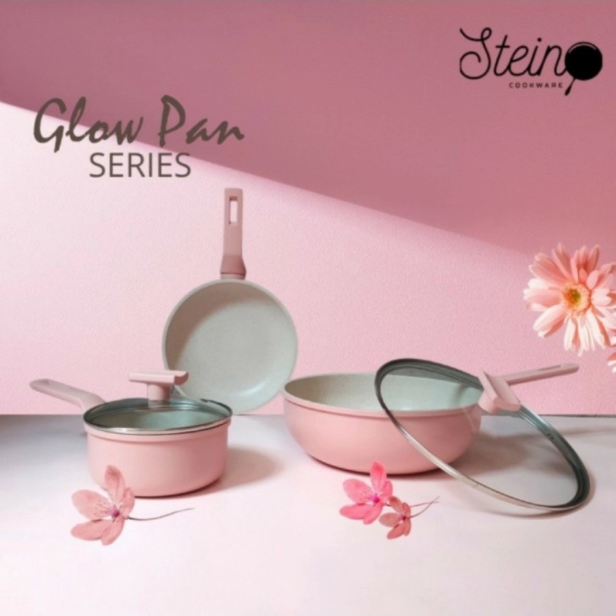 STEIN PREMIUM COOKWARE Glow Series Panci Set Glass Lid Stein