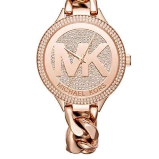 Jam tangan Michael Kors MK MK3475 rosegold stainless steel  New original