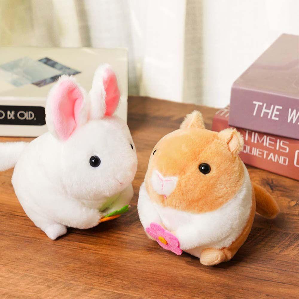 Lanfy Mainan Hewan Kawaii Lucu Hadiah Ulang Tahun Tarik String Tail Bergoyang Handmade Wag Tail Rabbit Toy