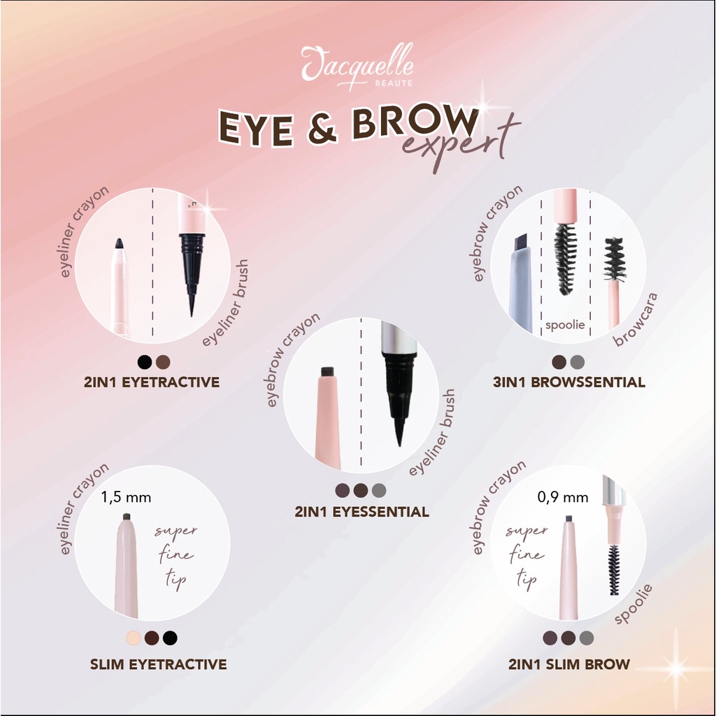 Jacquelle Slim Eyetractive (Eyeliner Pen) Brush Waterproof BPOM