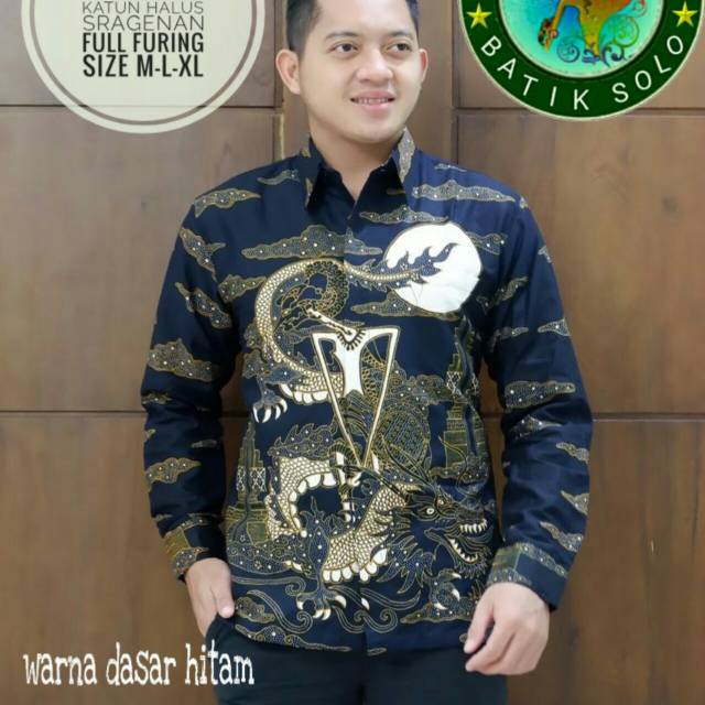Sale Kemeja Batik Pria Lengan Panjang (batik Solo Trendy) qxWDMxNFblJWMB