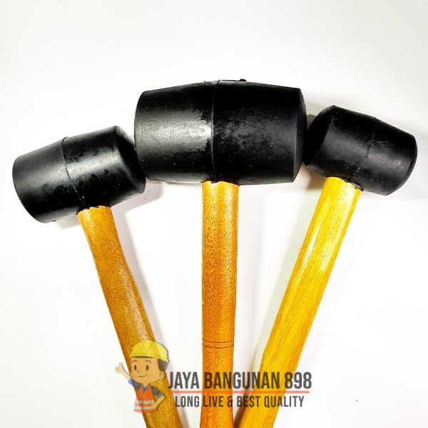 PALU KARET /  / PALU BODEM KERAMIK / PALU KARET BODEM KERAMIK HITAM GAGANG KAYU / PALU KARET VARIAN KECIL, SEDANG, BESAR, JUMBO / PALU PASANG KERAMIK / PALU PASANG GRANIT /PALU ELASTIS / RUBBER HAMMER WOODEN HANDLE