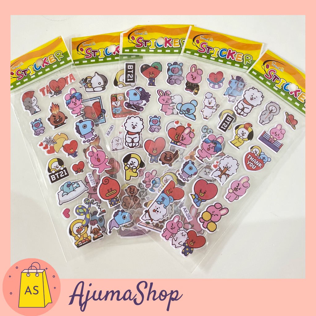 

Bubble Stiker 3D BTS BT21 KPOP Decorative