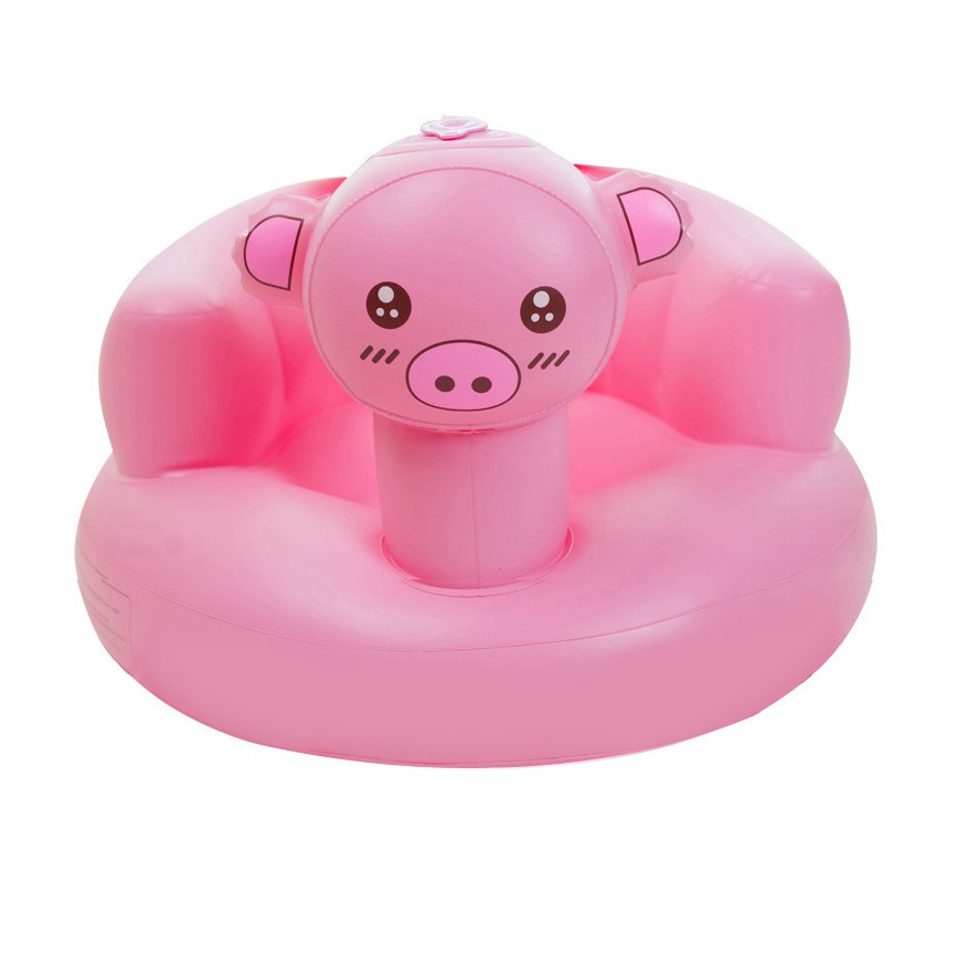  Kursi  Mandi Bayi  Tiup  Bahan PVC Model Babi Warna Pink 