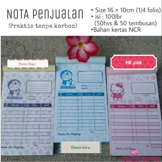 

Nota Penjualan Karakter