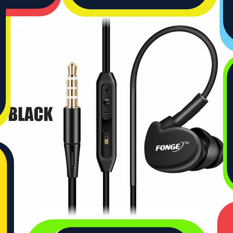 Bayar Ditempat Fonge Sport Earphone Stereo Bass Waterproof with Microphone